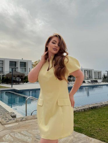 PEONY: Жёлтое Платье Марсиана С Застёжкой На Молнию 0204263 - фото 2