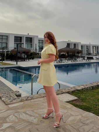 PEONY: Жёлтое Платье Марсиана С Застёжкой На Молнию 0204263 - фото 3