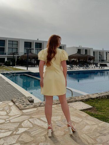 PEONY: Жёлтое Платье Марсиана С Застёжкой На Молнию 0204263 - фото 4