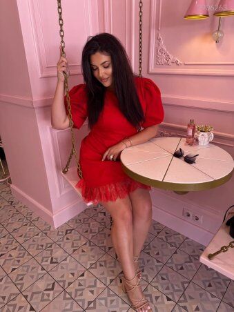 PEONY: Красное Платье Споза С Шнуровкой По Спине 2906263 - фото 5