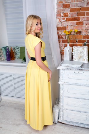InRed: Желтое длинное платье "Pretty women" 7096 - фото 6