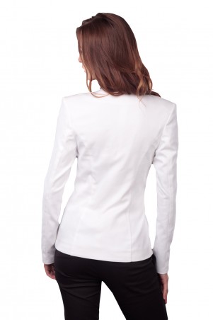 Lilo: Белый классический пиджак с черными пуговицамиo 0531 - фото 5