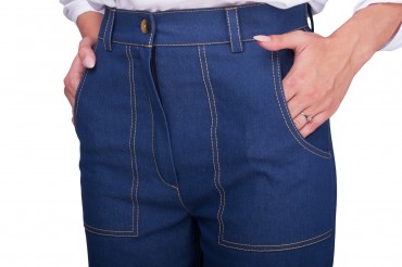 Lilo: Джинсовые брюки клеш с высокой посадкой 0601 - фото 7