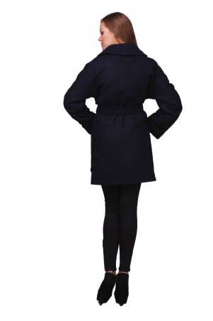 Lilo: Темно-синее пальто с вязаными карманами 01737 - фото 3