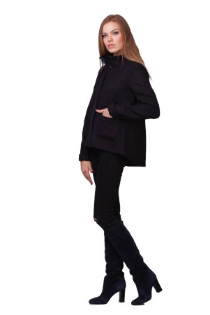 Lilo: Шерстяное черное короткое пальто-жакет 01804 - фото 2