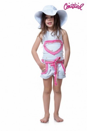 Kids Couture: Шорты розовый пояс бохрома 211020 - фото 1