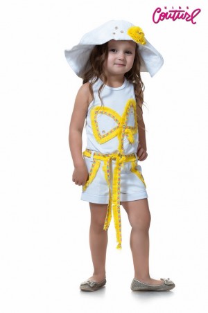 Kids Couture: Майка с бантом из бахромы 211107 - фото 1