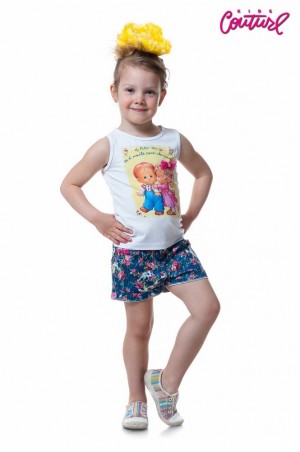 Kids Couture: Майка мальчик с девочкой, розовый бант 211117 - фото 1