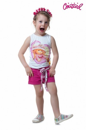 Kids Couture: Майка с девочкой, розовый бант 211118 - фото 1