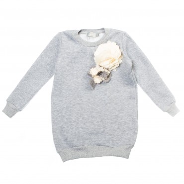 Kids Couture: Туника сервая цветы 16-16 7416161558 - фото 1