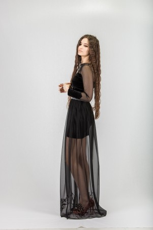Salma: Платье Бархат-вуаль - фото 4