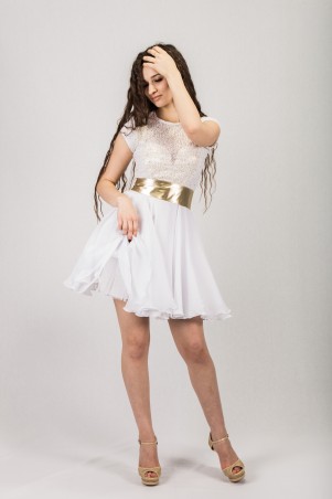 Salma: Платье Белое Золото - фото 1