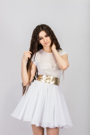 Salma: Платье Белое Золото - фото 3