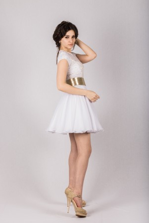 Salma: Платье Белое Золото - фото 5