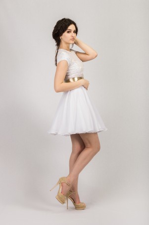 Salma: Платье Белое Золото - фото 6