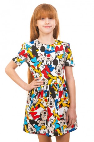 Kids Couture: Платье 16-17-1 бел. Микимаус. 1617101103 - фото 2