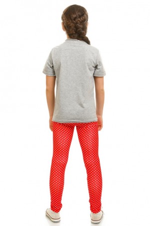 Kids Couture: Лосины красные горох 50011004 - фото 2