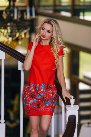 Jadone Fashion: Платье Инга красный - фото 1