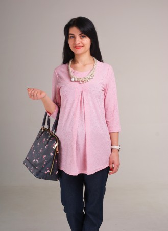 Nowa Ty: Блуза В розовом свете (ожерелье в комплекте) 16010301 - фото 1