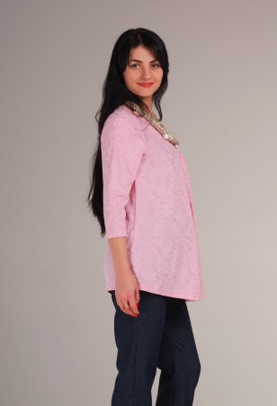 Nowa Ty: Блуза В розовом свете (ожерелье в комплекте) 16010301 - фото 2