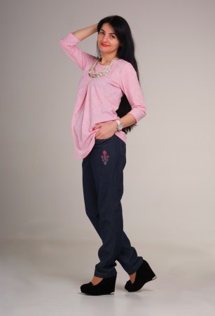 Nowa Ty: Блуза В розовом свете (ожерелье в комплекте) 16010301 - фото 3