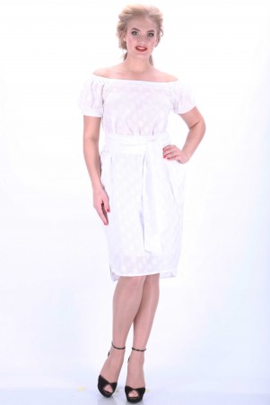 Alpama: Платье белое SO-13033-BUL SO-13033-BUL - фото 1
