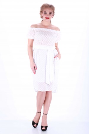 Alpama: Платье белое SO-13033-WHT SO-13033-WHT - фото 1