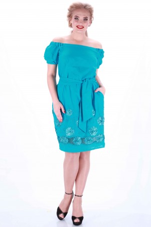 Alpama: Платье голубое SO-13032-BLU SO-13032-BLU - фото 1