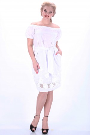 Alpama: Платье белое SO-13032-WHT SO-13032-WHT - фото 1