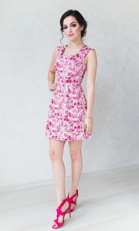 Sparkles Knit: Платье розовые-цветы 16203 - фото 2