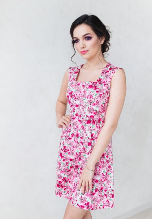 Sparkles Knit: Платье розовые-цветы 16203 - фото 4