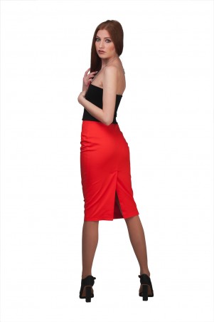 Lilo: Красная юбка-карандаш из коттона 01915 - фото 6