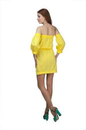 Lilo: Короткое желтое платье со съемными рукавами 01993 - фото 7