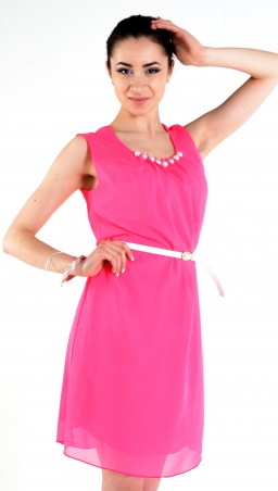 TessDress: Шифоновое платье "Муза" розовый 1083 - фото 1