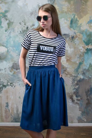 TessDress: Стильная футболка в полоску "Vogue" 5042old - фото 1