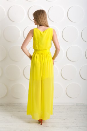 InRed: Длинное платье из шифона "Дайкири" желтое 7200 - фото 4